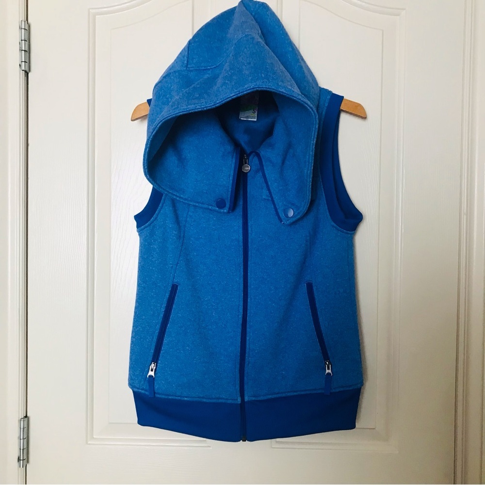 Burton Minxy Hoodie Vest Heather Blue Size Small